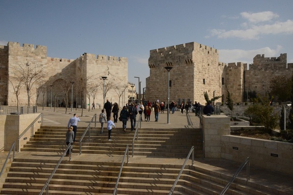 Entrance to Jaffa Gate from Mamilla Mall